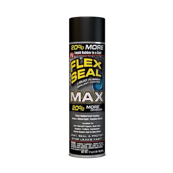 Flex Seal Flex Seal MAX Black-17 oz spray, 17 oz, Black
